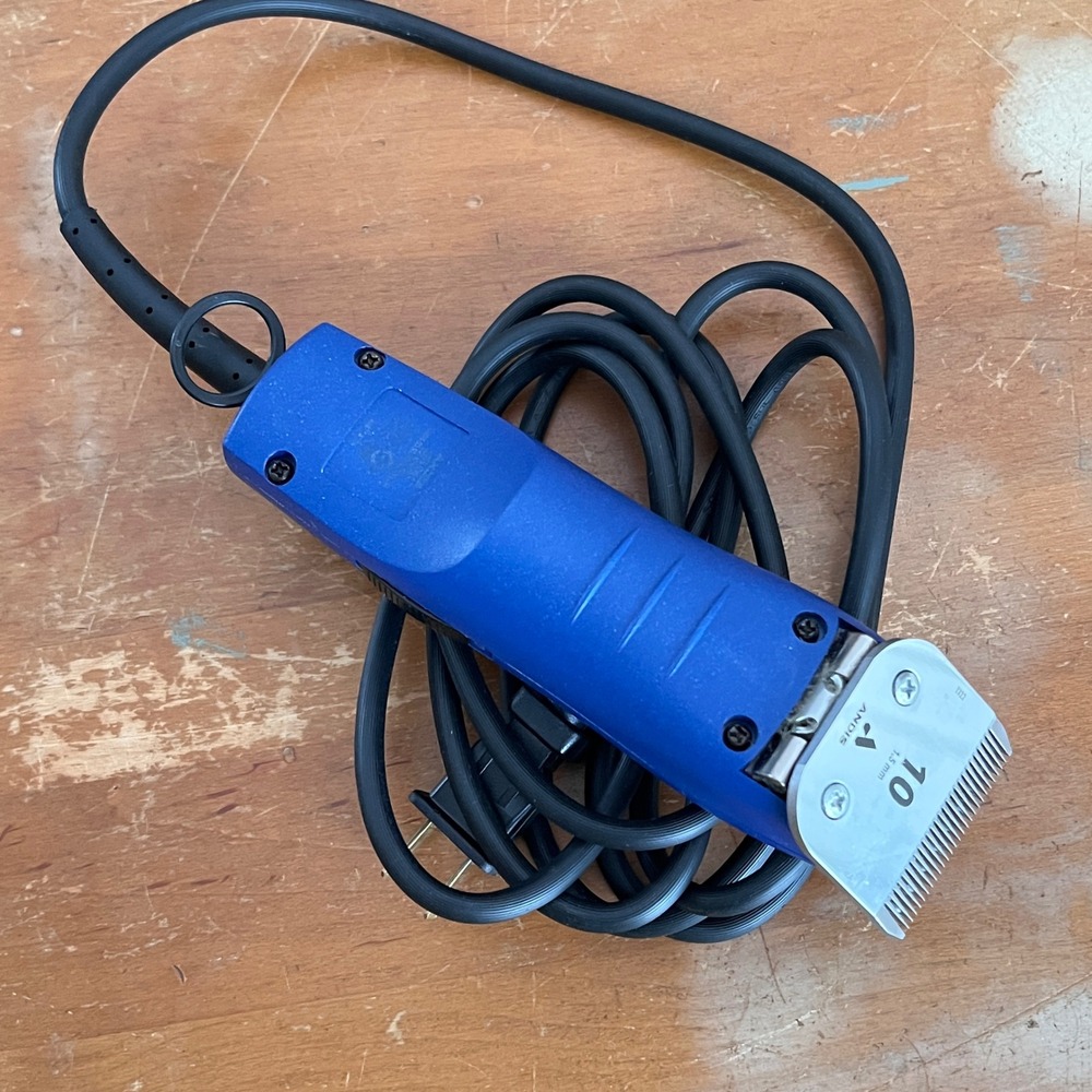 Andis Professional Corded Hair Clipper Blue Electric Blade Detachable # 10 Blade